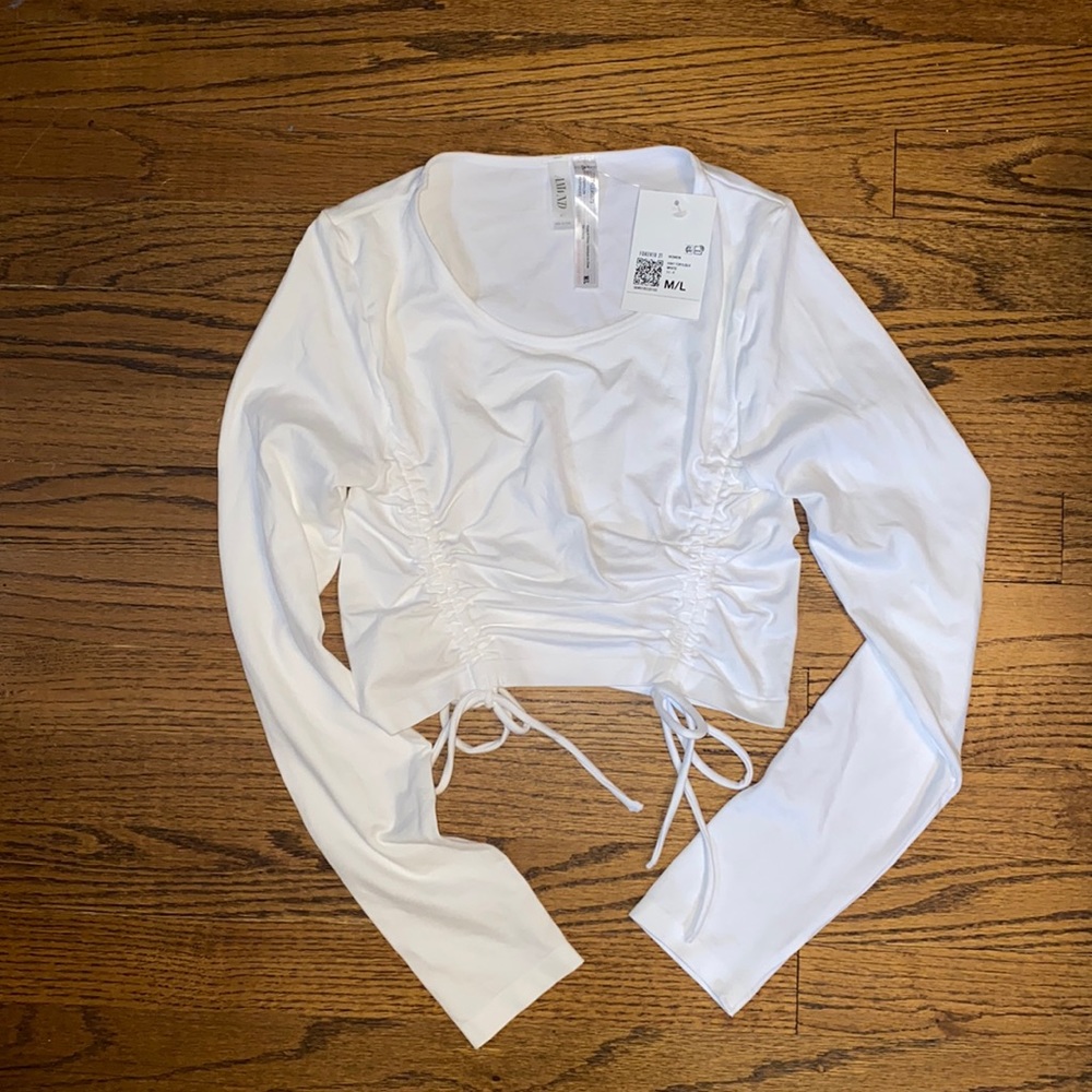 Forever 21 ruched front crop top